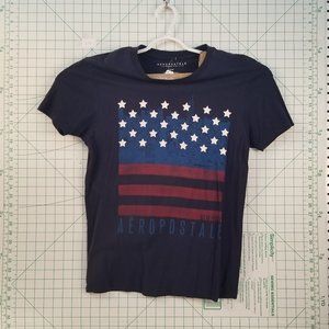 Aeropostale US Flag Graphic Tee Small